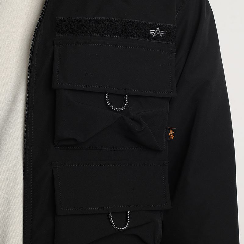 мужская куртка Alpha Industries Nylon Cargo Shirt Jacket  (MJN53000C1-black) MJN53000C1-black - цена, описание, фото 2